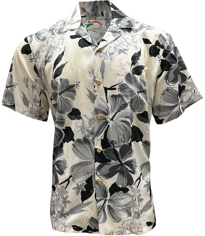 Watercolor Hibiscus - Gray